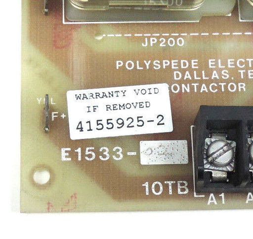 POLYSPEDE ELECTRONICS E1533-02 CONTACTOR BOARD E153302, E1533