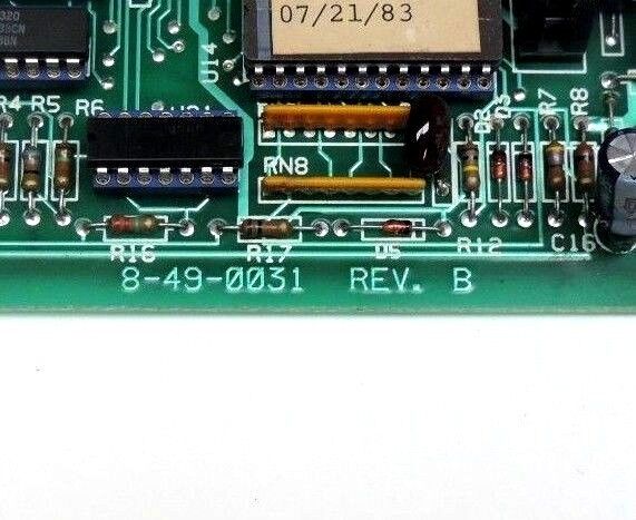 WRAPPER 8-49-0031 REV. B PC BOARD W/ ONE BROKEN CONNECTOR CLIP 8490031