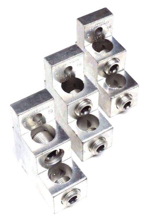 LOT OF 3 SQUARE D PV2-600 LUGS ALUMINUM, 600KCMIL-2, CU9AL