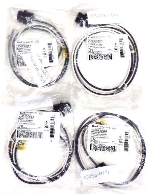 LOT OF 4 NEW WOODHEAD 1300130064 CONNECTORS 2P FEMALE STRAIGHT 3' LEADS