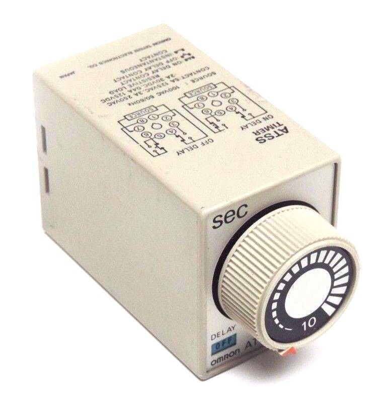 OMRON ATSS TIMER 100VAC, 50/60HZ, 0-10 SEC.