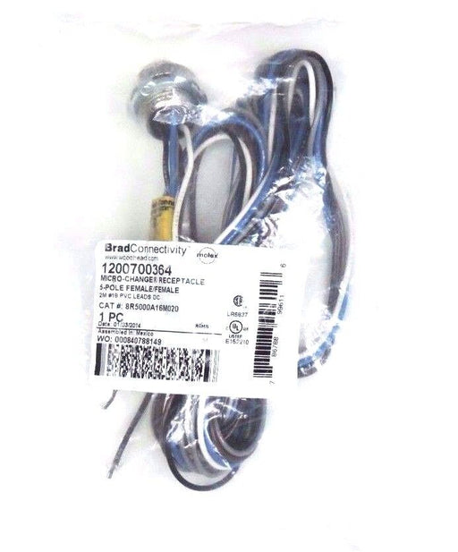 NEW WOODHEAD 1200700364 MICRO-CHANGE RECEPTACLE 5-POLE 2M LEADS