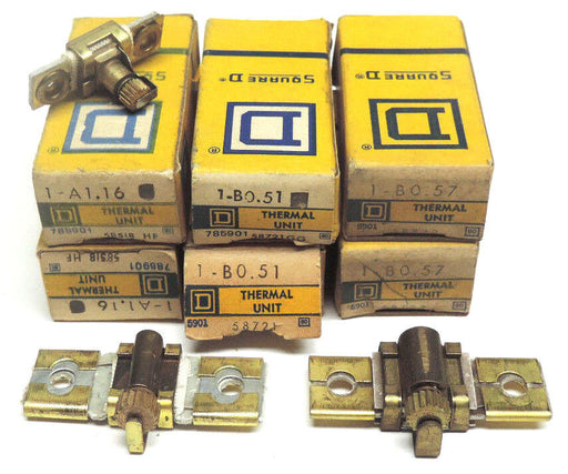 LOT OF 6 NIB SQUARE D HEATER ELEMENTS (2) 1-B0.57 (2) 1-B0.51 (2) 1-A1.16