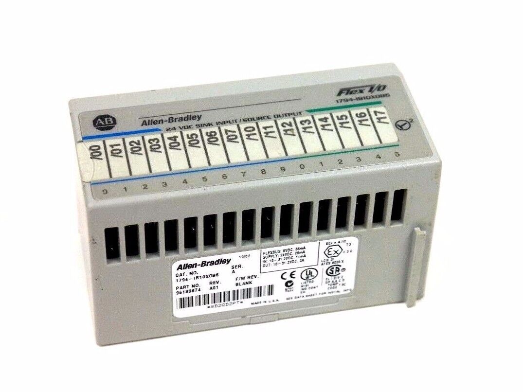 ALLEN BRADLEY 1794-IB10XOB6 SER A REV A01 FLEX I/O 1794IB10XOB6 P/N 96189874