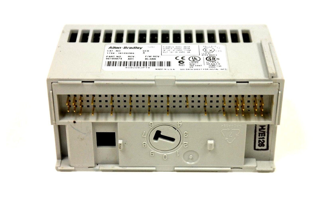 ALLEN BRADLEY 1794-IB10XOB6 SER A REV A01 FLEX I/O 1794IB10XOB6 P/N 96189874