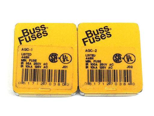LOT OF 25 NEW COPPER BUSSMANN AGC-1 FUSES AGC1 & 25 NEW AGC-2 FUSES AGC2