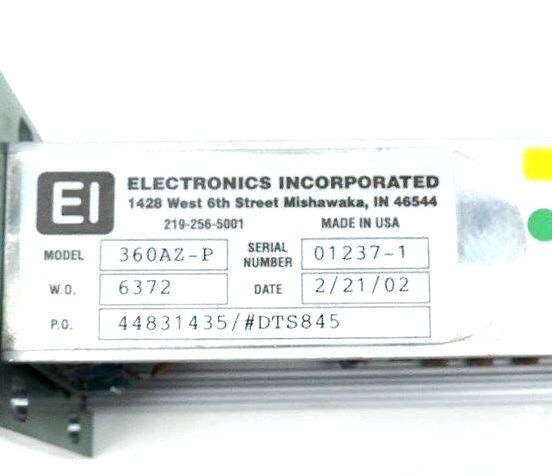 ELECTRONICS INC 360AZ-P SHOT FLOW CONTROL MONITOR 360AZP