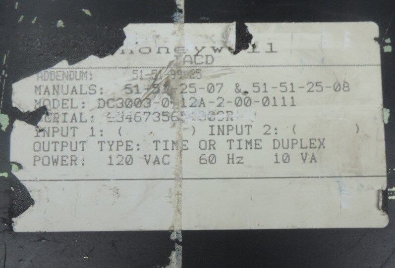 HONEYWELL DC3003-0-12A-2-00-0111 TEMPERATURE CONTROLLER UDC-3000 DC3003