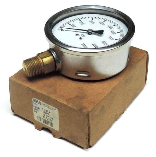NEW WIKA 4272260 INDUSTRIAL GAUGE 212.53 4'', 1000PSI, 1/2 NPT LM