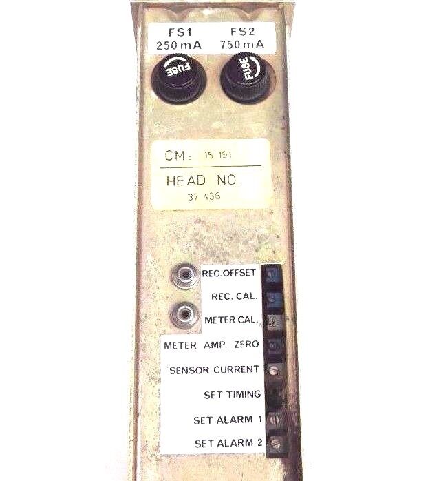 J & S SIEGER 1401 GAS ALARM UNIT CM: 15 191 HEAD NO: 37 436 MESSSTELLE 1, 1400