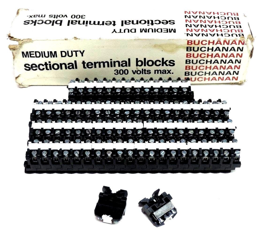 LOT OF 75 NIB BUCHANAN MEDIUM DUTY 300V TERMINAL BLOCKS