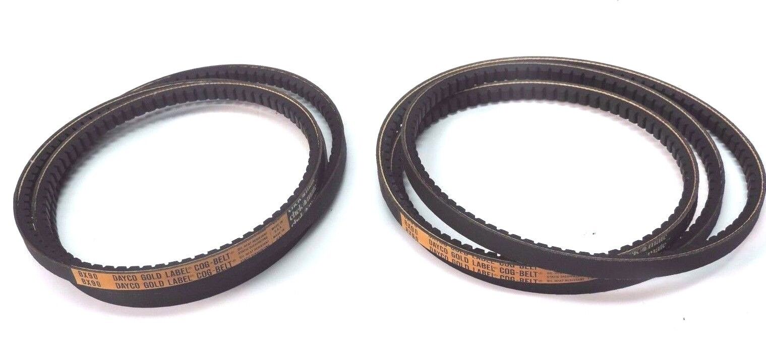 LOT OF 2 NEW DAYCO BX90 GOLD LABEL COG-BELTS 93IN CIRCUMFERENCE 21/32IN WIDTH