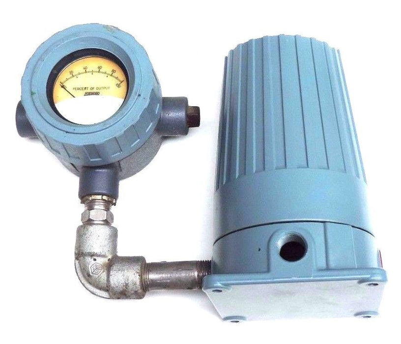 FOXBORO 893RA-PFSN000 TEMPERATURE TRANSMITTER W/ PN143TR PERCENT OUTPUT GAUGE