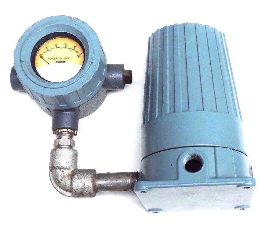 FOXBORO 893RA-PFSN000 TEMPERATURE TRANSMITTER W/ PN143TR PERCENT OUTPUT GAUGE