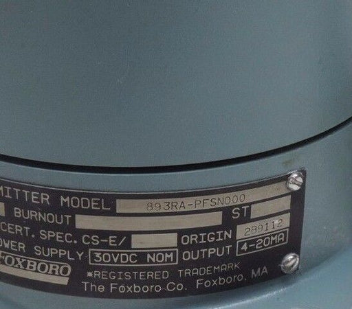 FOXBORO 893RA-PFSN000 TEMPERATURE TRANSMITTER W/ PN143TR PERCENT OUTPUT GAUGE