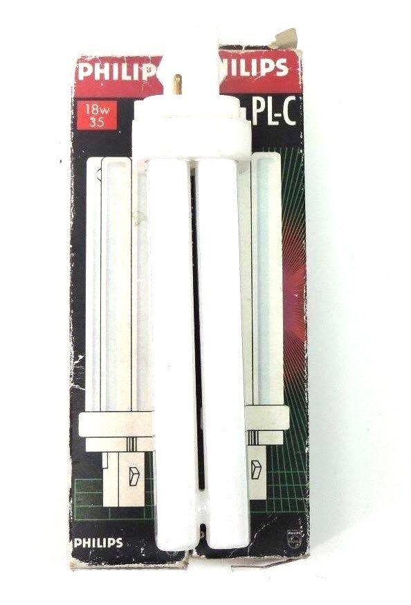 LOT OF 2 NIB PHILIPS PL-C 18W/35 FLOURESCENT LAMP BULBS PLC