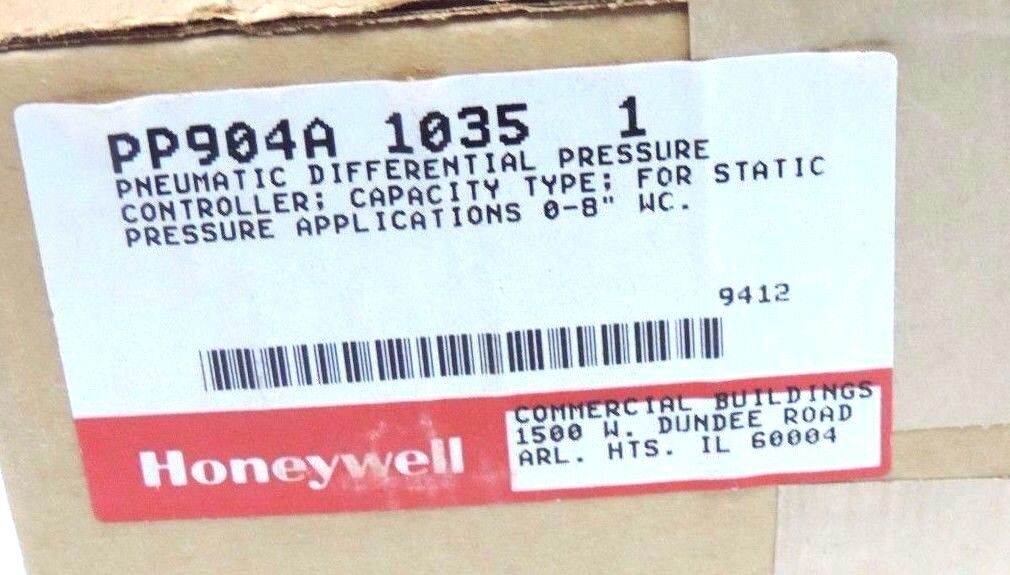 F/S HONEYWELL PP904A10351 PNEUMATIC DIFFERENTIAL PRESSURE CONTROLLER PP904A-1035