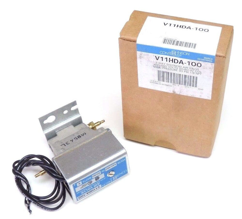 NIB JOHNSON CONTROLS V11HDA-100 SOLENOID AIR VALVE 440-480V, 50/60HZ, 1/8" NPT