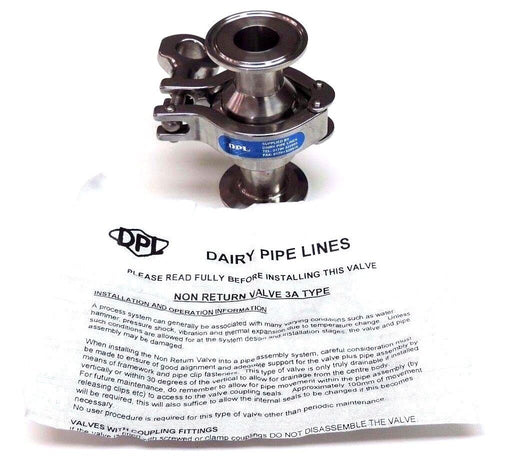 NEW DAIRY PIPE LINES TYPE 3A NON RETURN VALVE E-0310, DIR 97/23, KNR3A-10