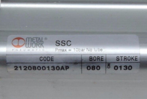METAL WORK PNEUMATIC 2120800130AP CYLINDER 080 BORE 0130 STROKE