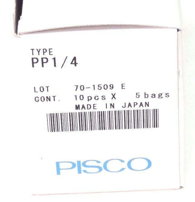 LOT OF 50 NIB PISCO PP1/4 FITTINGS 1/4'', 70-1509 E, PP14