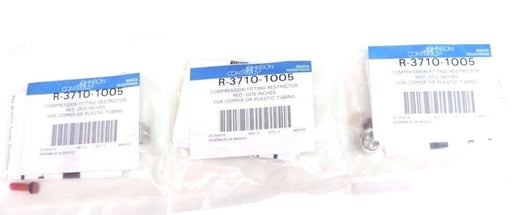 LOT OF 3 NEW JOHNSON CONTROLS R-3710-1005 COMPRESSION FITTING RESTRICTORS