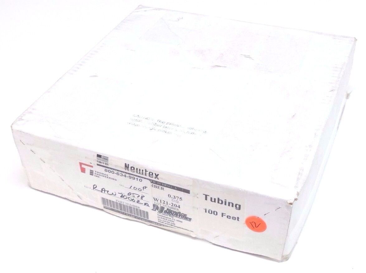 NIB THOMAS ENGINEERING RAW70002A NATURAL LATEX RUBBER TUBING 100FT, 0.375 O.D.
