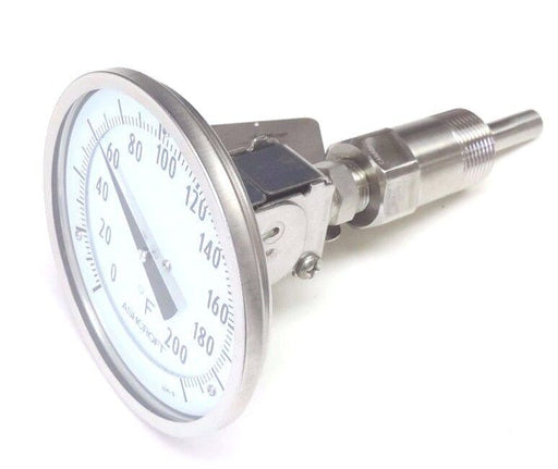 NEW ASHCROFT 559-TI-0370-B 5" BIMETAL THERMOMETER, 0-200 DEG F, 559TI0370B