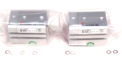 LOT OF 2 NIB SMC 10-CDQSB16-10D PNEUMATIC ROTARY CLAMP CYLINDERS 10CDQSB1610D