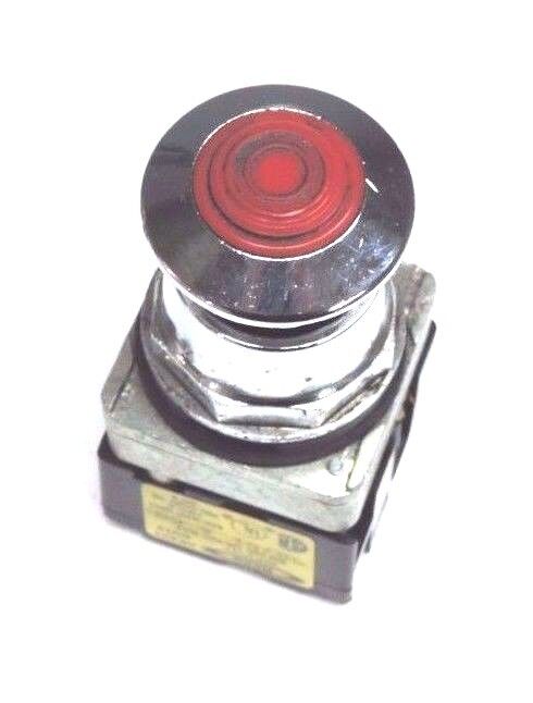 LOT OF 2 REES CONTACT BLOCKS 50701-A-NO & 50702-B-NO W/ RED CAP PUSHBUTTON