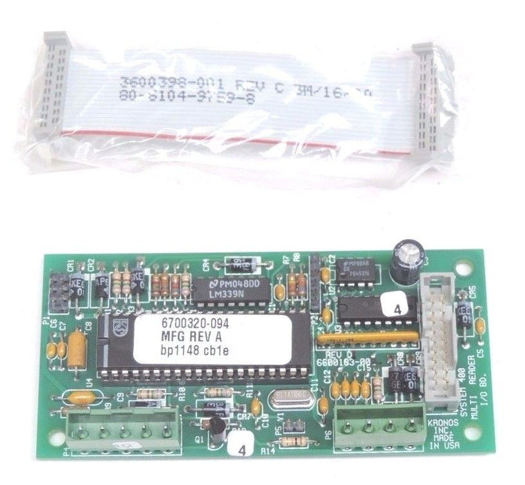 NIB KRONOS SYSTEM 400 MULTI READER I/O BOARD REV D, 8600767-094, 6500183-001
