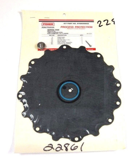 NEW FISHER CONTROLS RY600X00032 TYPE Y600, 7/16'' AND UNDER, SS TRIM