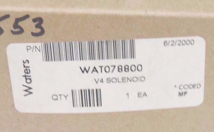 NIB WATERS WAT078800 V4 SOLENOID VALVE, BIO CHEM 100T3-S33