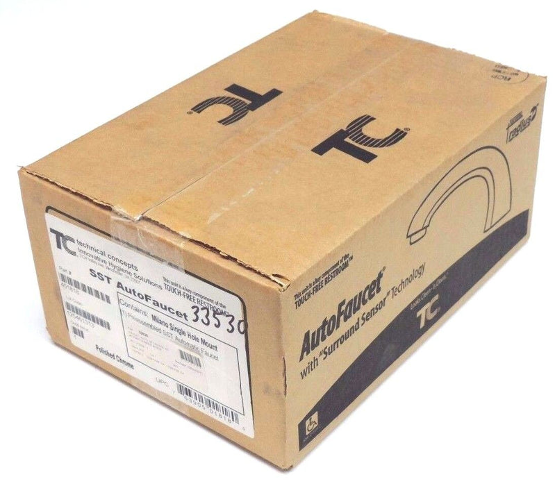 NIB TECHNICAL CONCEPTS 401818 POLISHED CHROME SST AUTOFAUCET MILANO SINGLE HOLE