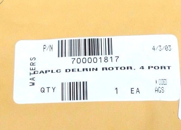 NEW SEALED WATERS 700001817 CAPLC DELRIN ROTOR, 4 PORT