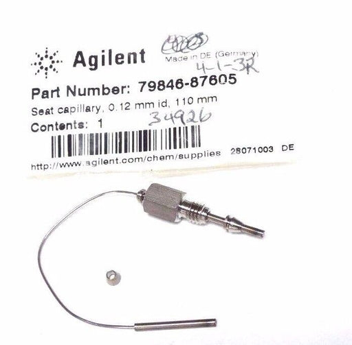 NEW AGILENT TECHNOLOGIES 79846-87605 SEAT CAPILLARY 0.12 MM I.D. 110 MM