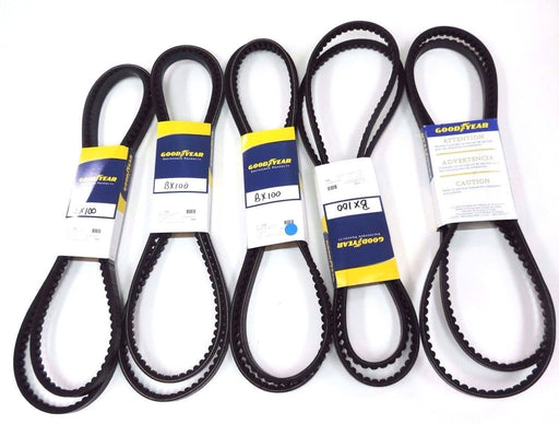 LOT OF 5 GOODYEAR BX100 BELT-V TORQUE FLEX COGGED .66" W X 103" BELTS