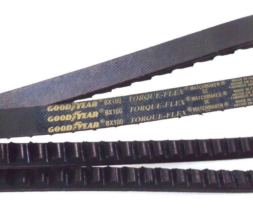 LOT OF 5 GOODYEAR BX100 BELT-V TORQUE FLEX COGGED .66" W X 103" BELTS