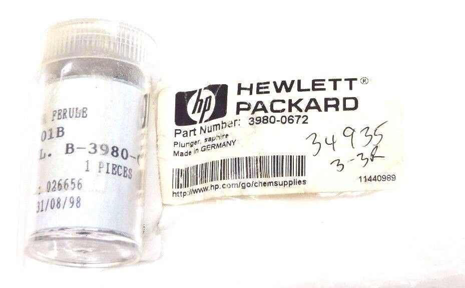 NEW HEWLETT PACKARD 3980-0672 PLUNGER, SAPPHIRE 39800672