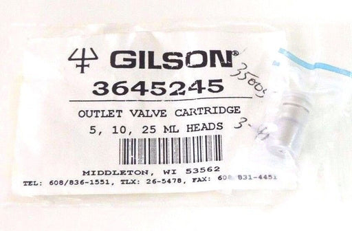 NEW GILSON 3645245 OUTLET VALVE CARTRIDGE 5, 10, 25 ML HEADS