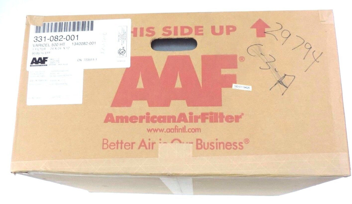 NIB AMERICAN AIR FILTER 331-082-001 VARICEL 500 HT 331082001, 24X24X12, 90-95% E