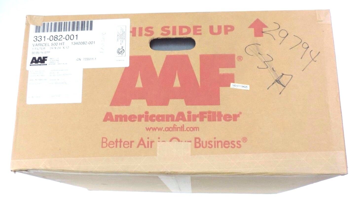 NIB AMERICAN AIR FILTER 331-082-001 VARICEL 500 HT 331082001, 24X24X12, 90-95% E