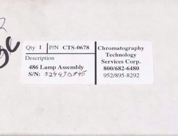 NIB CHROMATOGRAPHY TECH CTS-0678 486 DEUTERIUM LAMP ASSEMBLY CTS0678