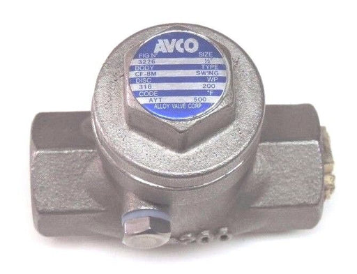 NEW AVCO 3226 1/2" CHECK VALVE CF-8M BODY 1/2-200
