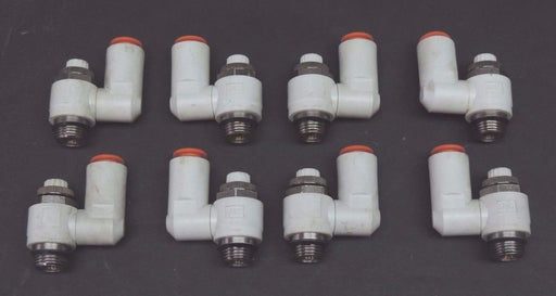 LOT OF 8 SMC AS3301F SPEED CONTROL VALVES 3/8"
