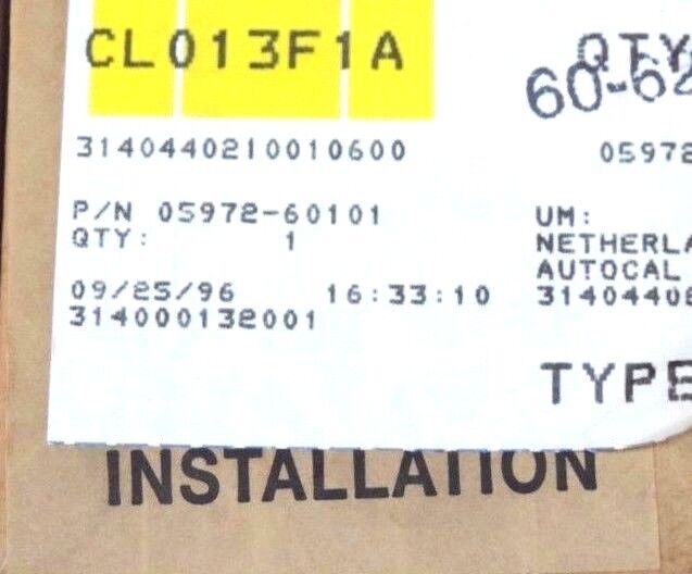 NIB HP AGILENT 05972-60101 CALIBRATION VALVE ASSEMBLY ASCO HU 131865