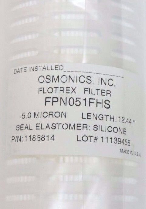 NIB OSMONICS, INC. FLOTREX FILTER FPN051FHS 5.0 MICRON LENGTH: 12.44'' 1186814