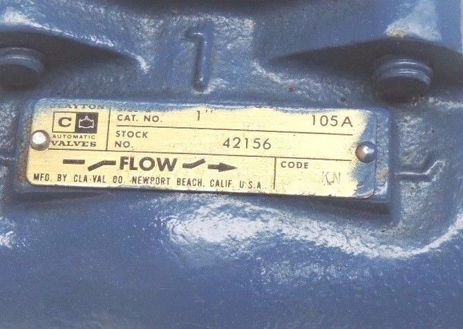 NEW CLAYTON 105A CLA VAL DIAPHRAGM VALVE 1" 42156