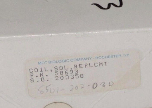 NIB MDT BIOLOGIC COMPANY 58693 REPLACEMENT SOLENOID COIL 110/120V 222344-001D