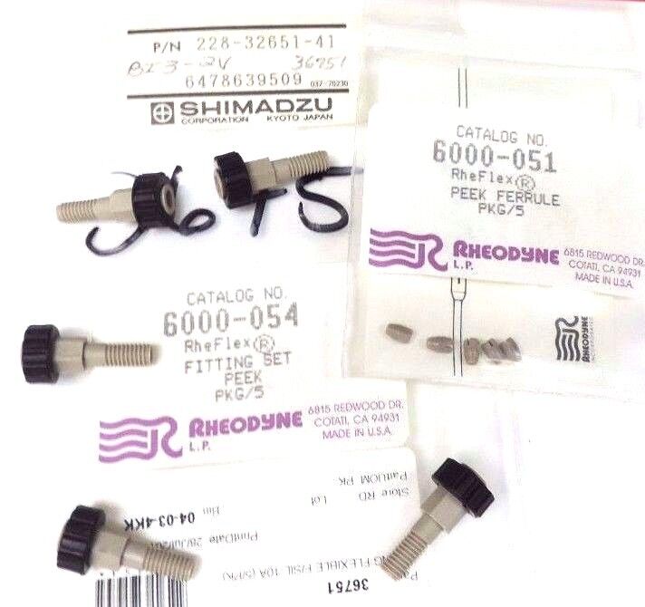 NEW RHOEDYNE 6000-054 FITTING SET PEEK PKG/5 W/ 6000-051 PEEK FERRULE PKG/5